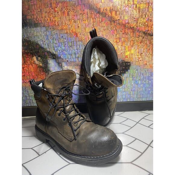 Red Wing 2206 Men\'s Size 10.5 H Brown Leather Steel Toe Waterproof Work Boots main image 6